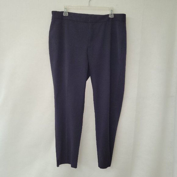 Coldwater Creek Pants Womens‎ 14Navy Blue Natural Fit Dress Trouser Office - Picture 1 of 12